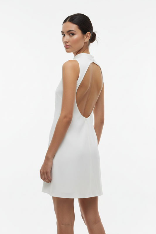 Sleeveless Backless Mini Dress